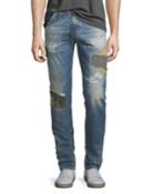 Tellis Patched Distressed Jeans