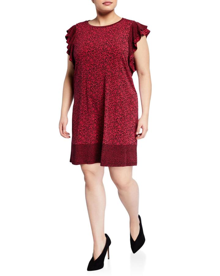 Plus Size Flutter-sleeve