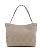Zoey Perforated Leather Tote Bag