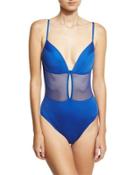 Lingerie Mesh V-neck One-piece