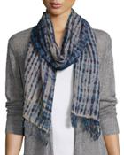 Airy Linear Shibori Scarf,
