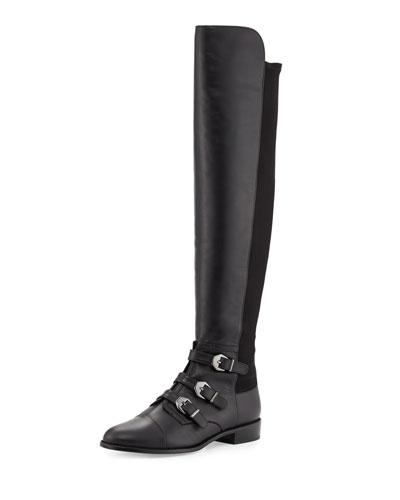 Renegade Leather Over-the-knee Boot, Black