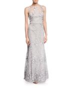 3-d Flower Embroidered Gown