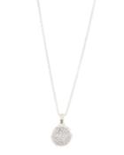 Bamboo White Topaz Pendant Necklace