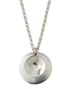 Lucia Small Disc Sterling Silver Pendant Necklace