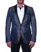 Men's Tesla Jacket - Wine/gold/blue