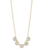 14k Rose Gold 5-diamond Station Necklace,