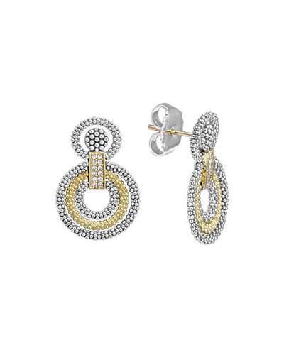 Soiree Diamond Circle Drop Earrings