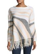 Fringed-hem Printed