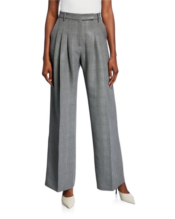 Gideon Liquid Glen-checked Trousers