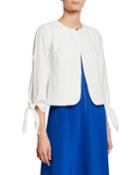 3/4-sleeve Tie-knot Jacket