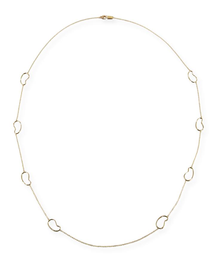 18k Classico Kidney Station Necklace,