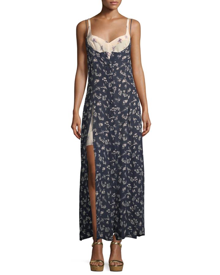 Jocelyn Sleeveless Floral-print Layered