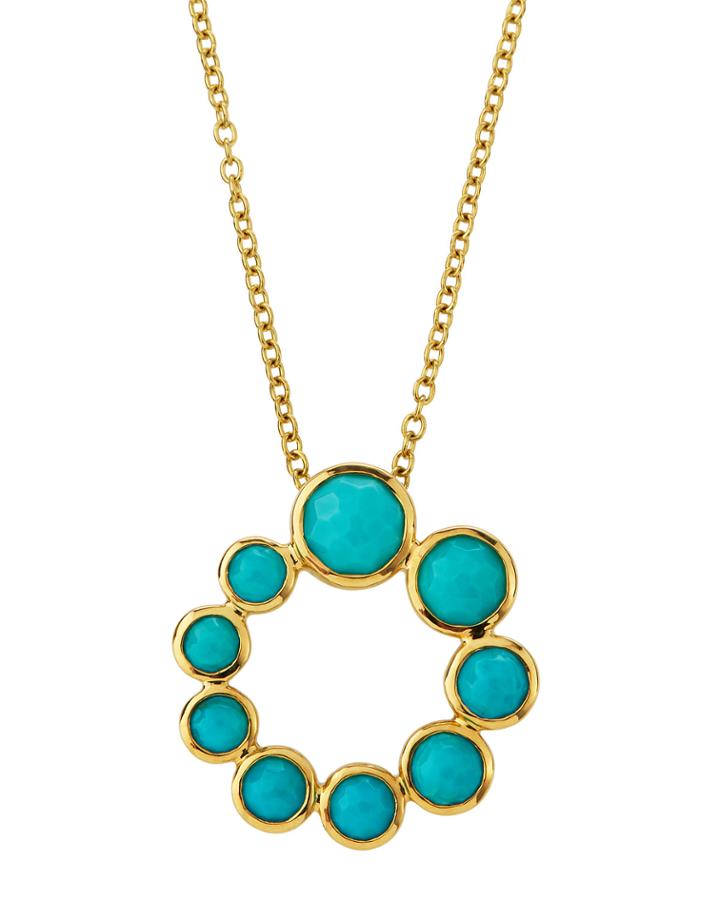 18k Lollipop&reg; Spiral Pendant Necklace In Turquoise,
