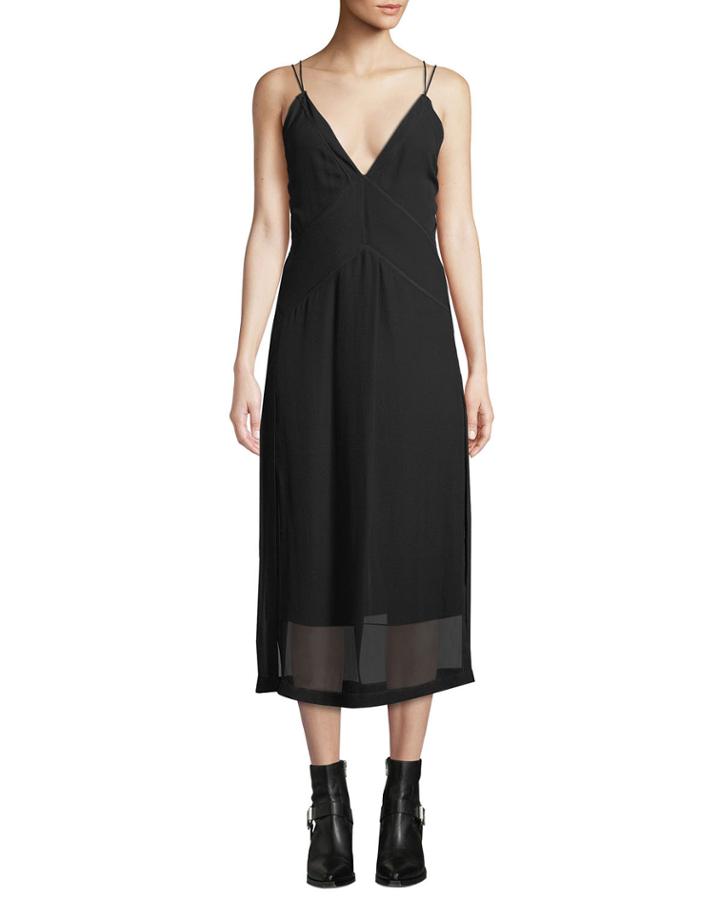 Anais Deep V Silk Dobby