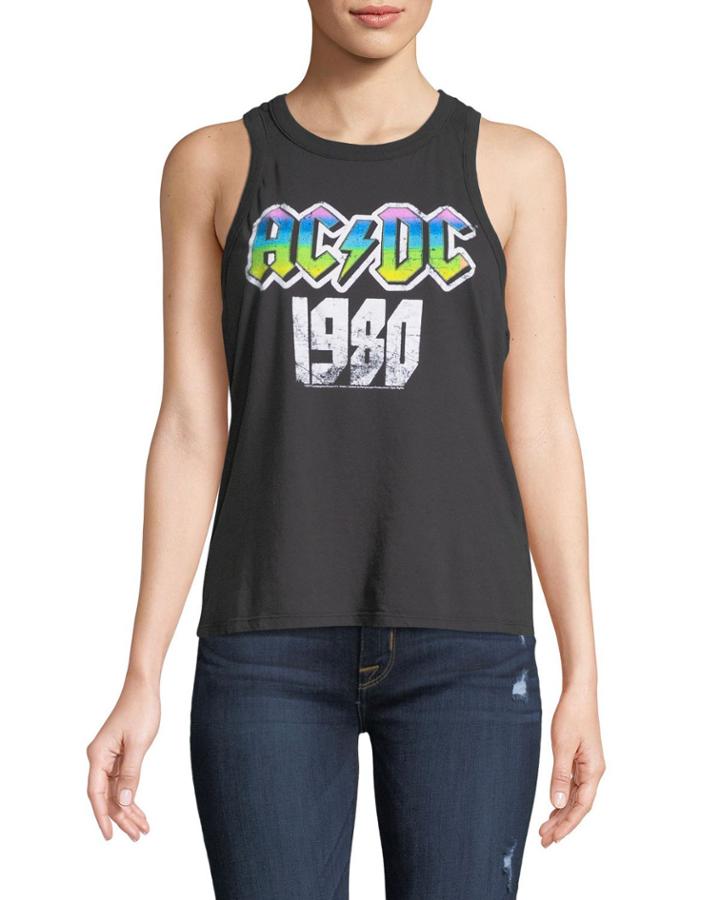 Ac/dc 1980 Band Tour Graphic Tank