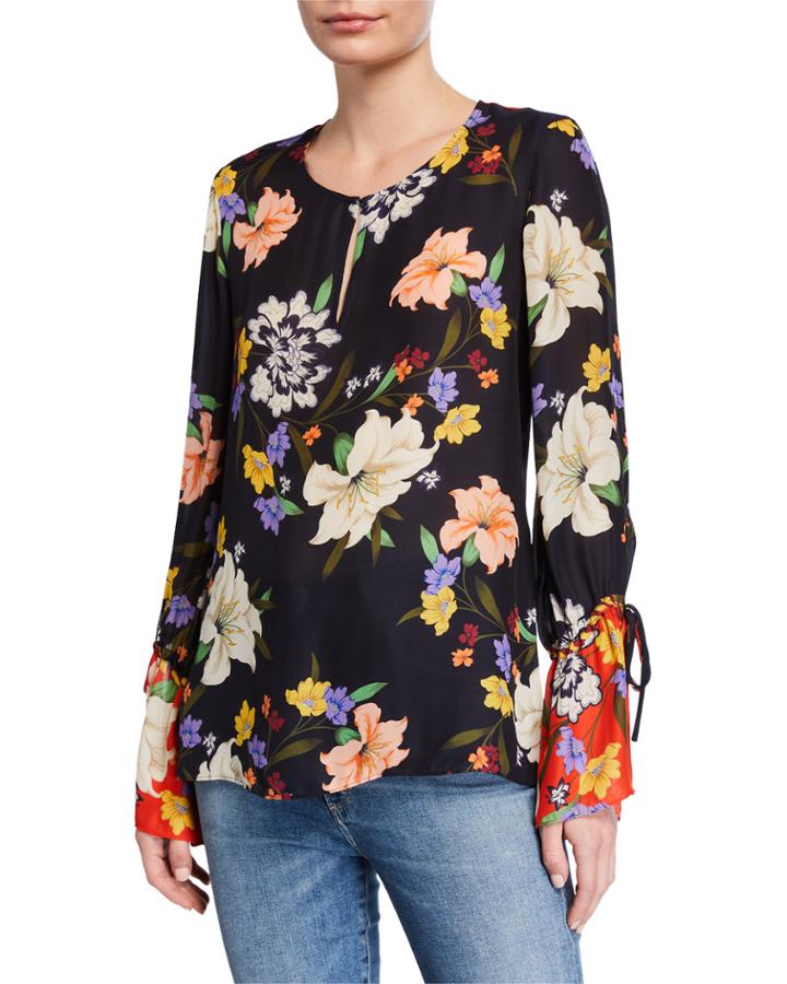 Jules Floral Long-sleeve Blouse