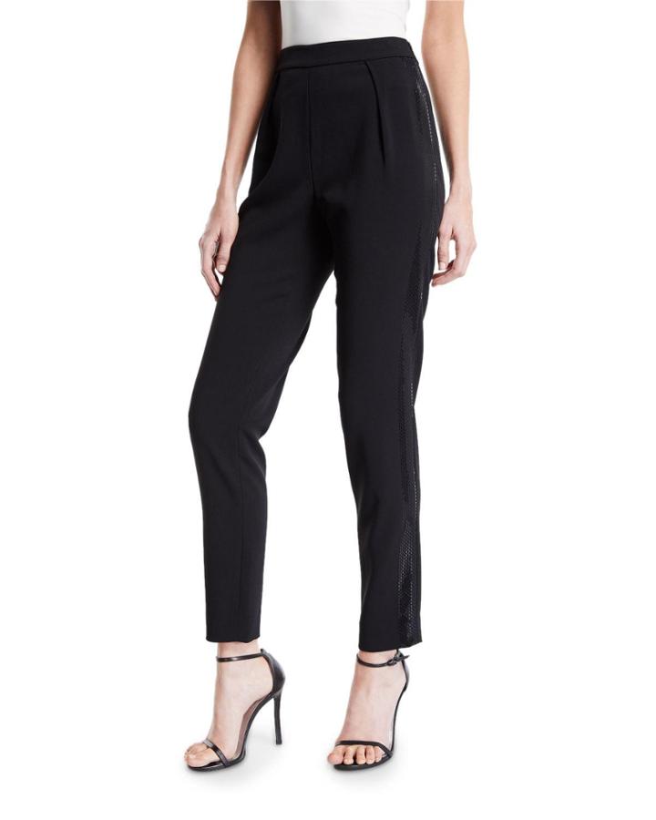 Cady Sequined Stretch Ankle Pants