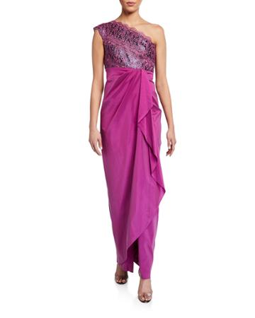 One-shoulder Draped Dress