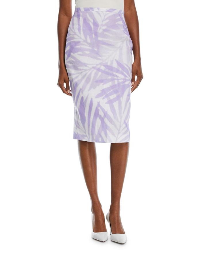 Floral Stretch-cady Linen Pencil