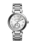 Mid-size Silvertone Touch Of Glitz Two-hand Watch