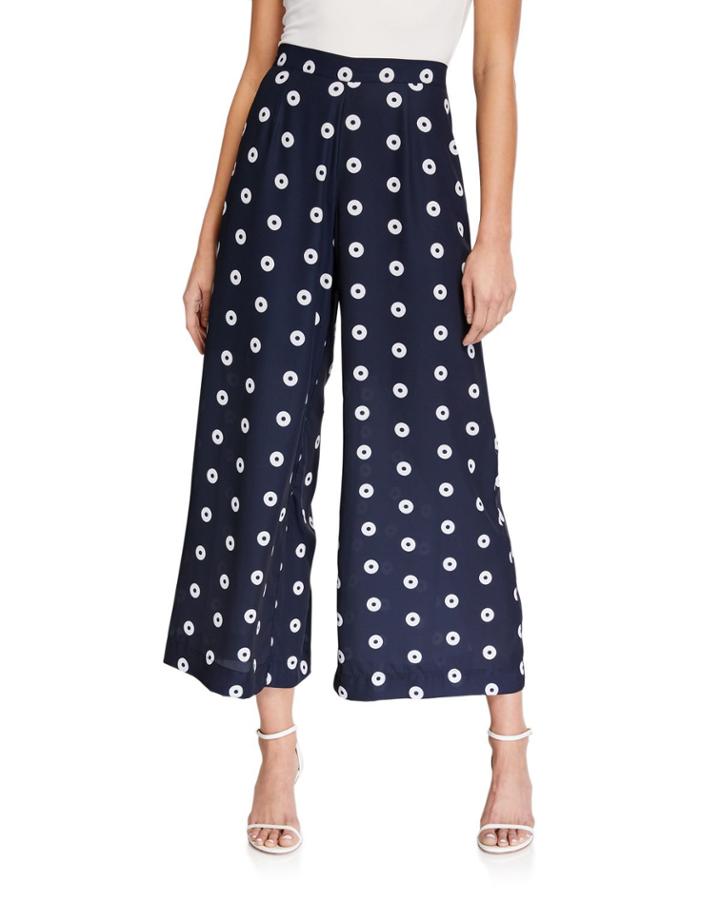 Kell Polka Dot Wide-leg Pants