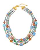 Short Layered Watercolor Necklace