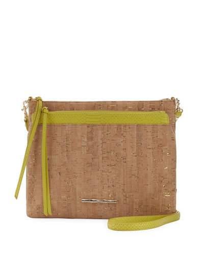Mara Gold Fleck Cork Shoulder Bag, Beige
