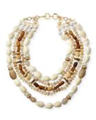 Five-strand Beaded Statement Necklace