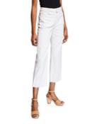 Nellie Cropped Raw-edge Culottes