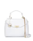Versace Collection Patent Leather Satchel Bag, White, Women's