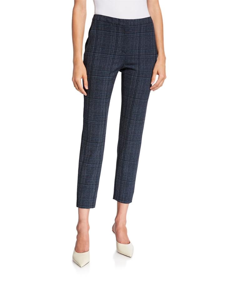 Laura Plaid Cropped Trousers