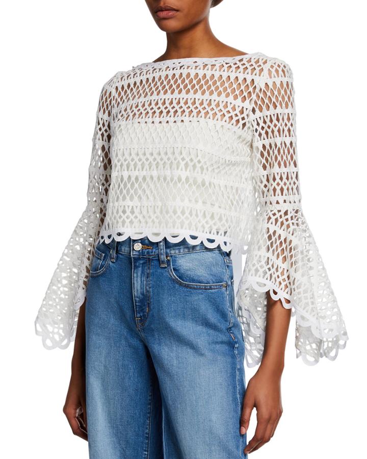 Back Tie Cutout-overlay Top