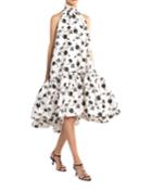 Belita Long Rose-print Ruffled Dress