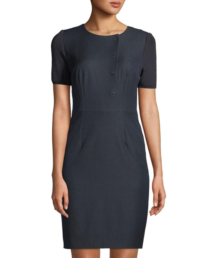 Asymmetric Hook-front Dress