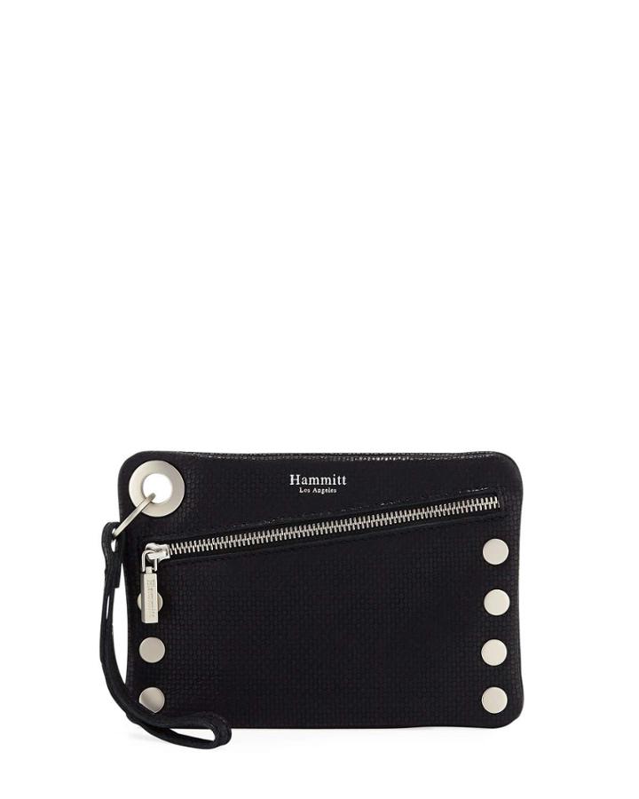 Nash Studded Shiny Crossbody Bag, Black