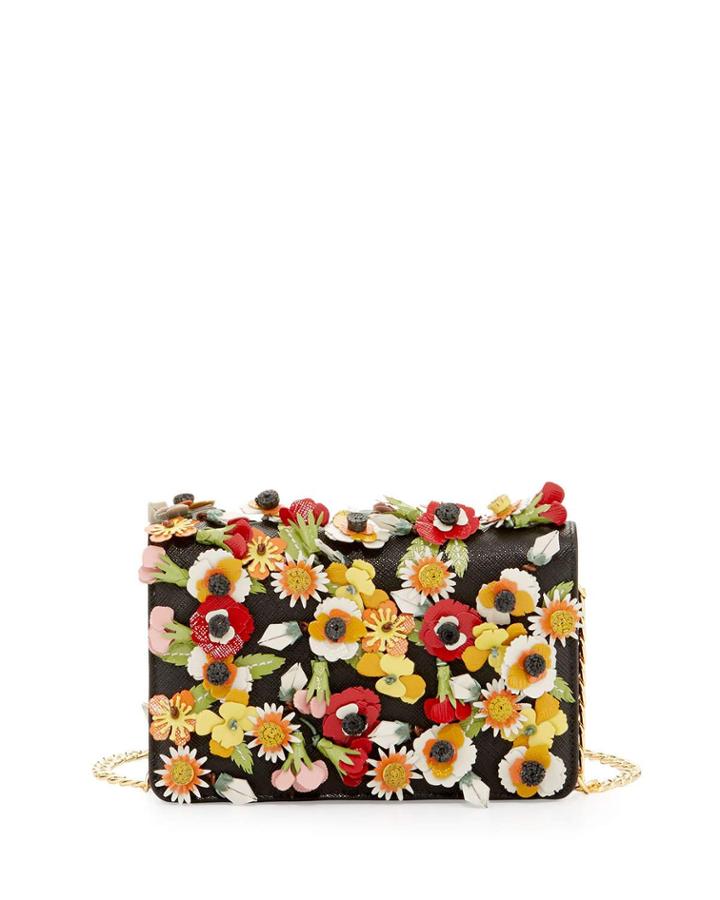 Saffiano Garden Floral Crossbody Bag