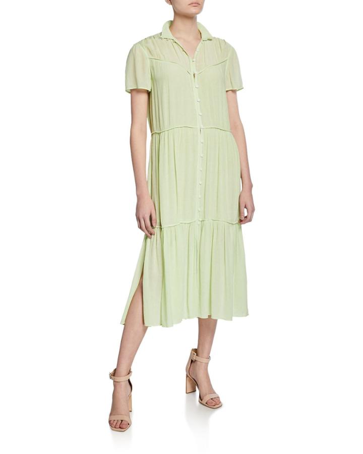 Libby Tiered Seam Crinkle Dress