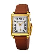 27mm Valentina Rectangular Watch, Brown/gold