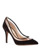 Velvet Vinyl Cocktail Pumps