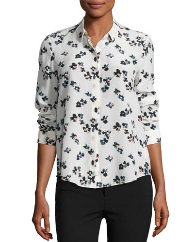 Pinwheel Long-sleeve Top, Chalk Combo