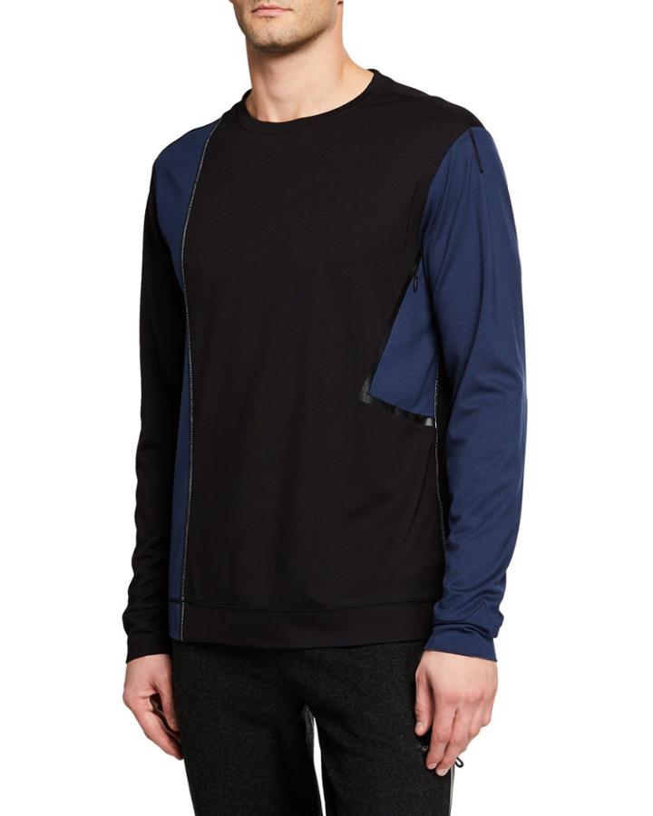 Men's Colorblocked Zipper-detail