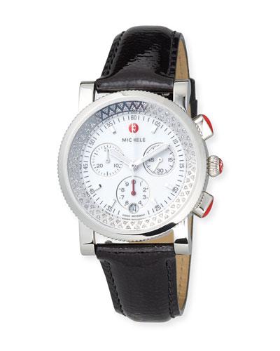 38mm Sport Sail Chronograph Watch With Diamonds,