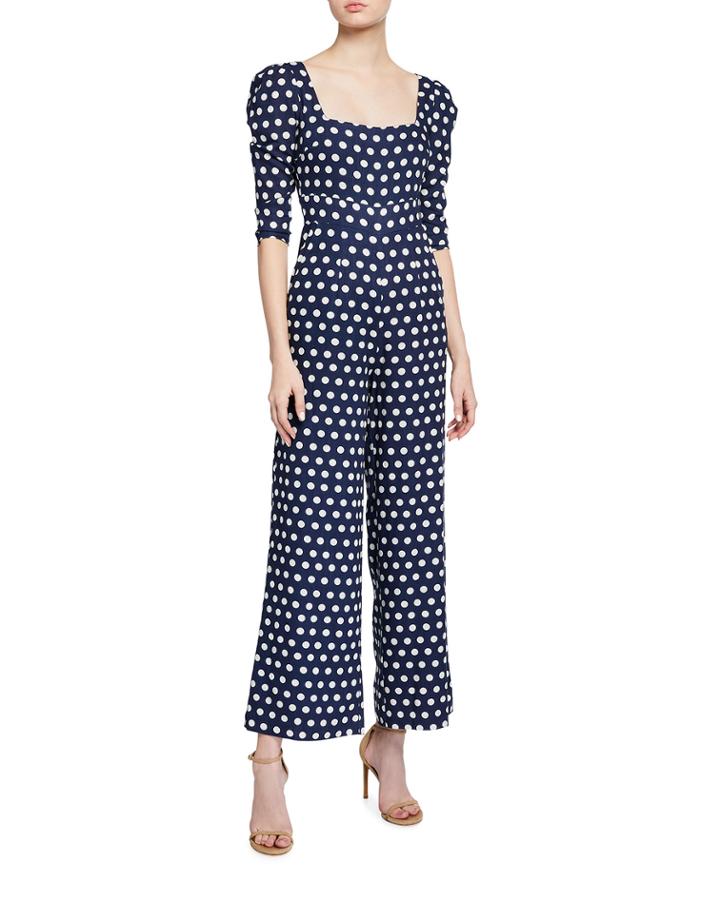 Polka Dot Wide-leg Jumpsuit