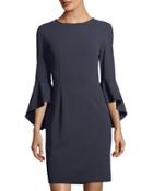 3/4-sleeve Crepe