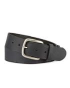 Men's Casual Cut-edge Leather Belt, Black