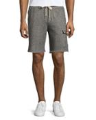 Fleece Pull-on Cargo Shorts, Asphalt