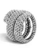 Classic Chain Silver Double Coil Ring,