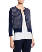 Polka Dot Button-front Novelty Cardigan