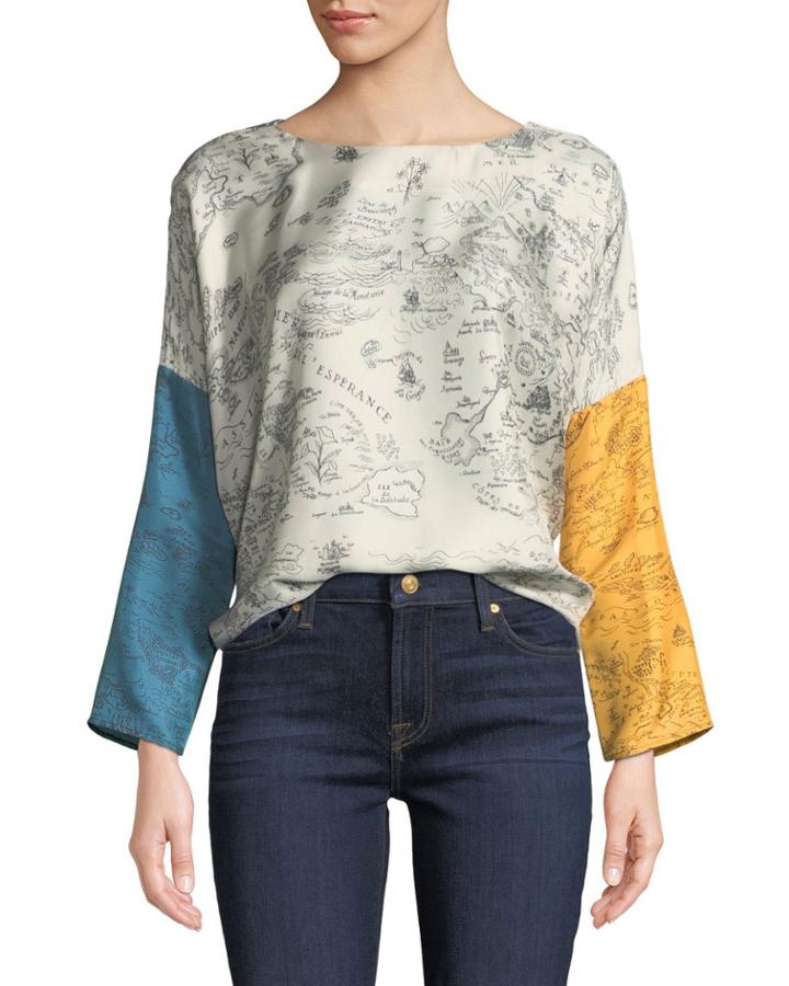Janine Mixed-print